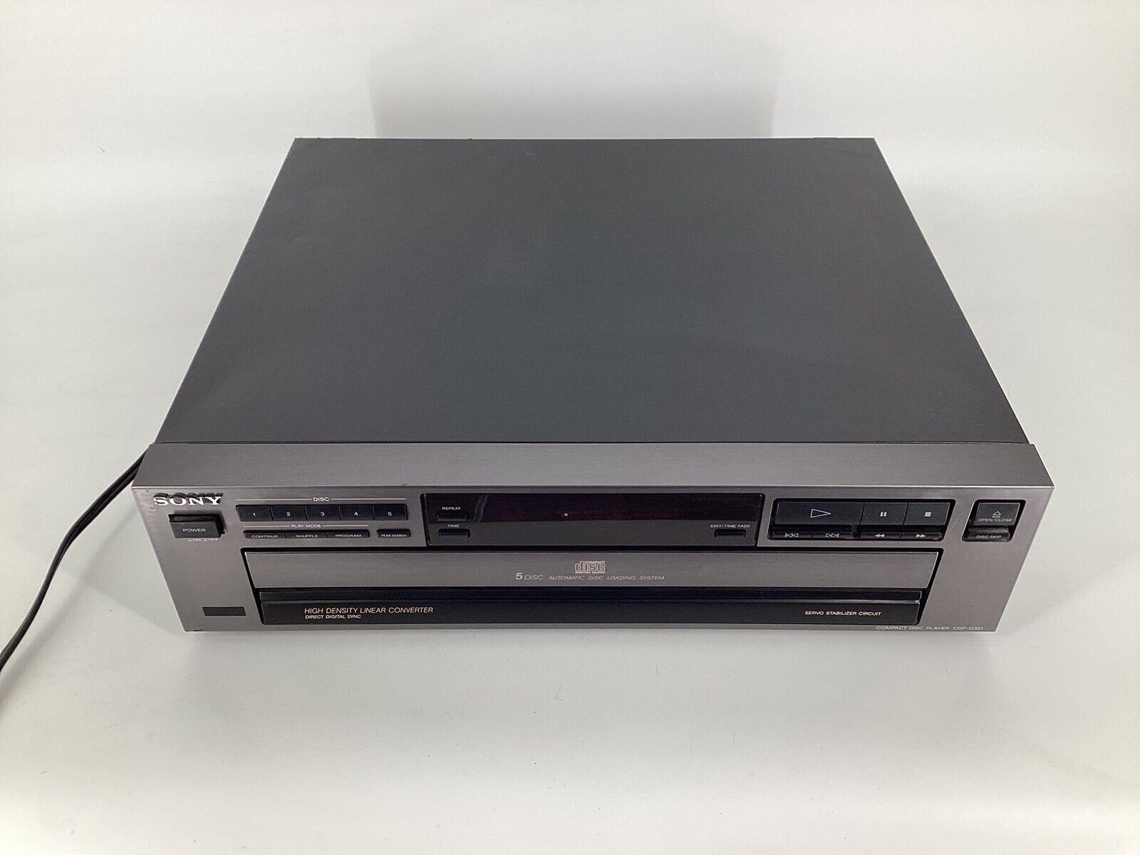 Vintage Working Sony CDP-C321 5-disc CD changer / NO REMOTE