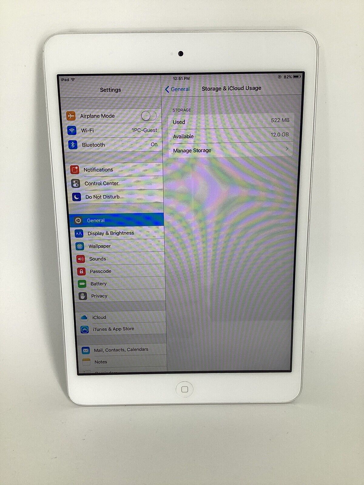 Apple iPad Mini 1st Gen. A1432   12.7GB, 7.9 in - Silver  - Good