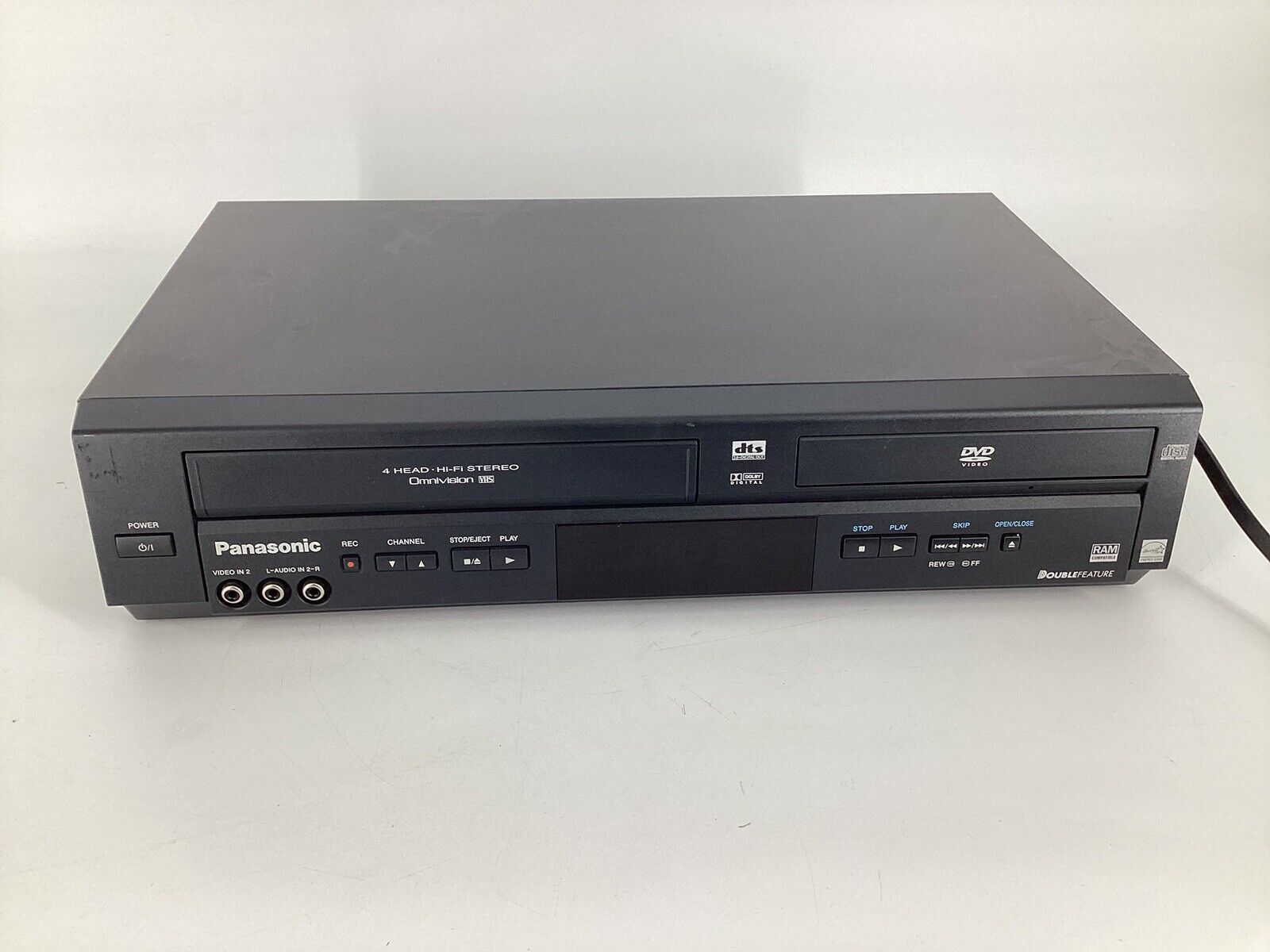 Panasonic PV-D4744A DVD/VHS Combo Player Black NO Remote