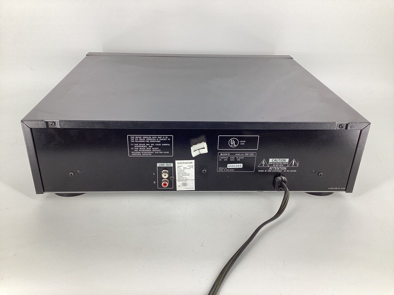 Vintage Working Sony CDP-C321 5-disc CD changer / NO REMOTE