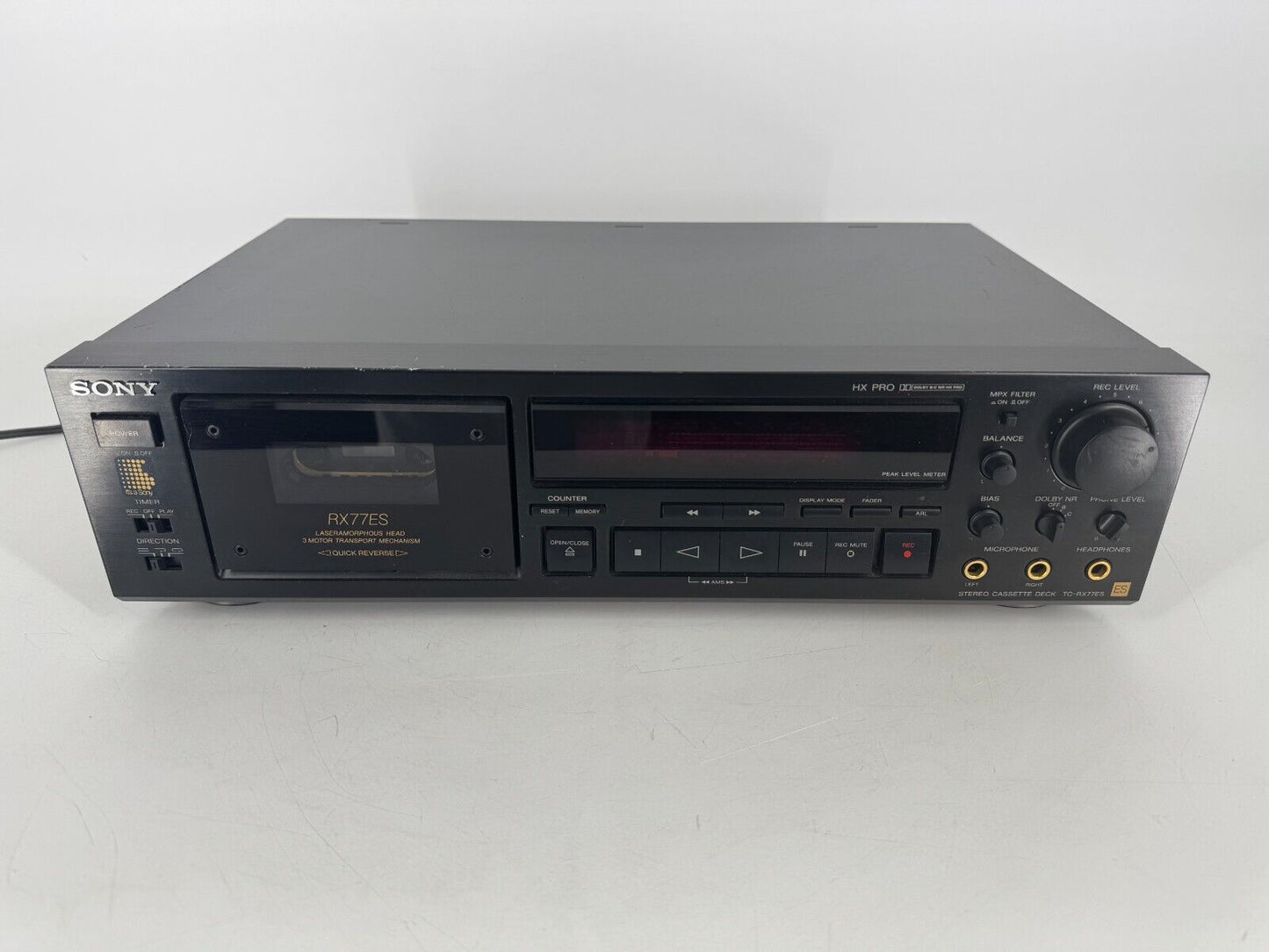 2 LOT Sony Stereo Cassette Deck TC-RX70ES Quick Reverse Dolby B-C NR HX Pro