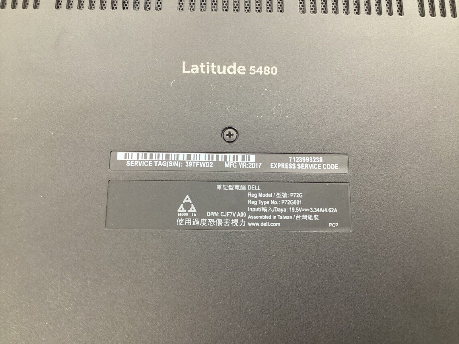 Dell Latitude 5480 14" (i5-6300U @2.4GHz, 8GB 128GB SSD) Win11Pro No AC B-Grade