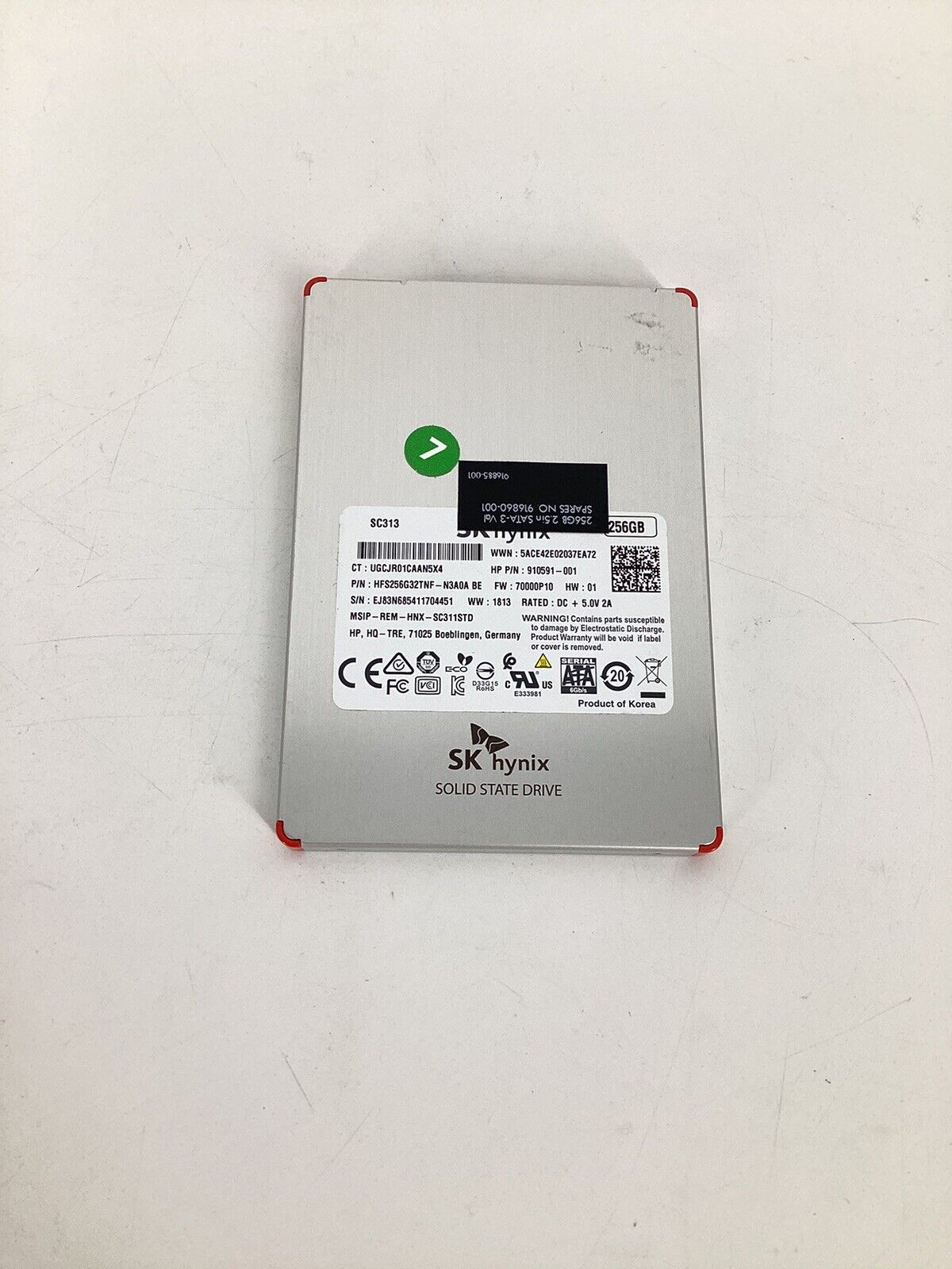 SKhynix HP SATA3 256GB Hard Drive HFS256G32TNF-N3A0A 910591-001