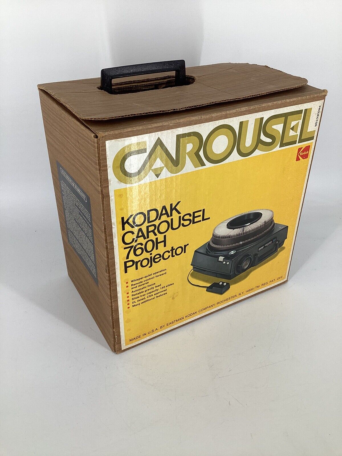 Vintage Kodak 760H Carousel Slide Projector In Partial Box w/manual TESTED w/BOX