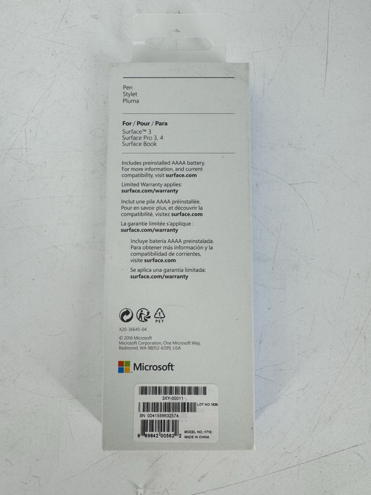 Microsoft Surface Pen for Surface 3/Pro3 4Surface Book Charcoal (3XY-00011)